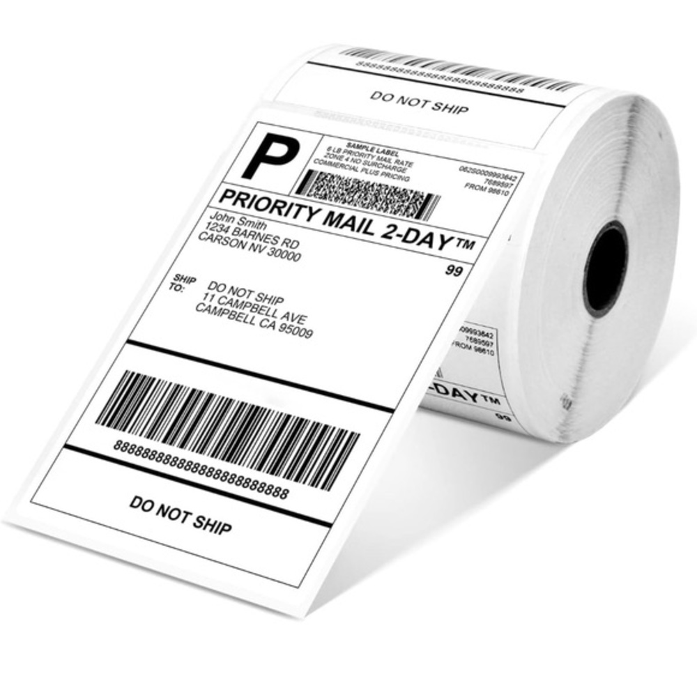 White Shipping Label Roll